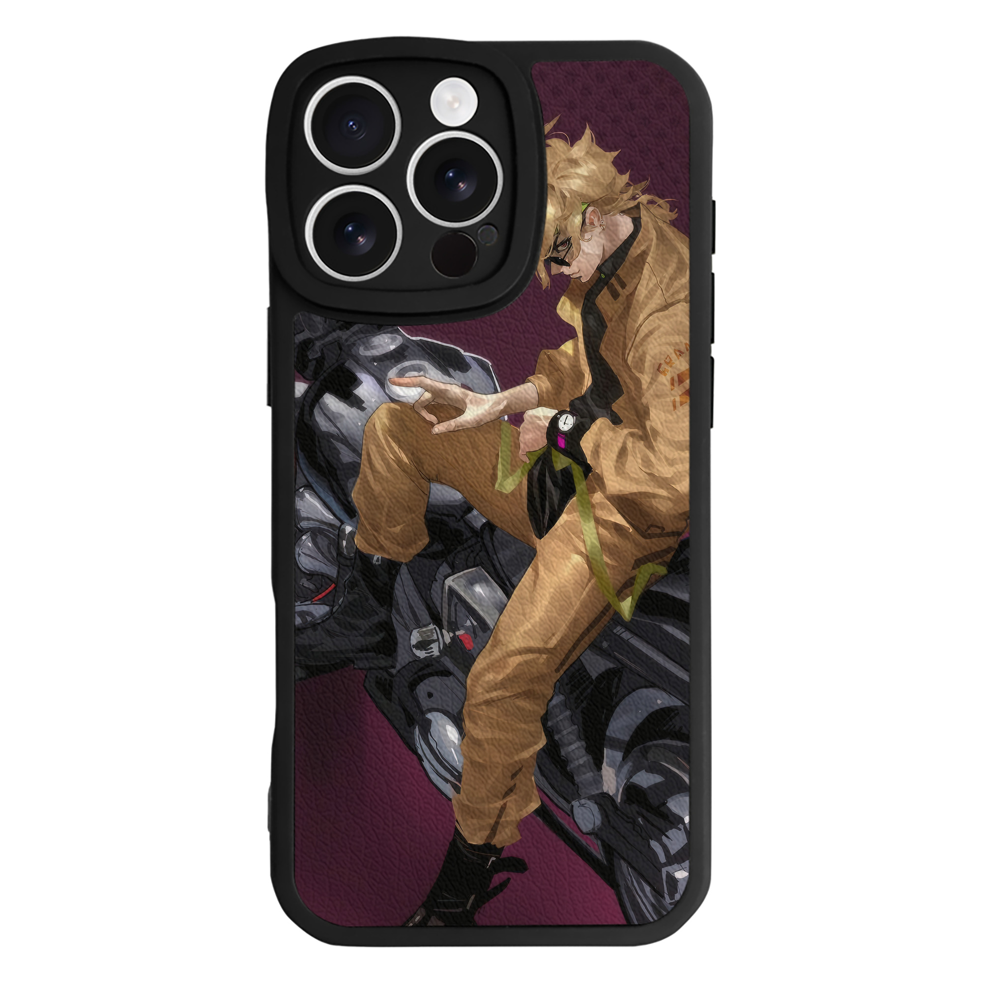 （画像用） ジョジョの奇妙な冒険 JoJo's Bizarre Adventure 【iPhone 16シリーズ対応】シリコンスマホケース（レザー調） 材質：シリコン